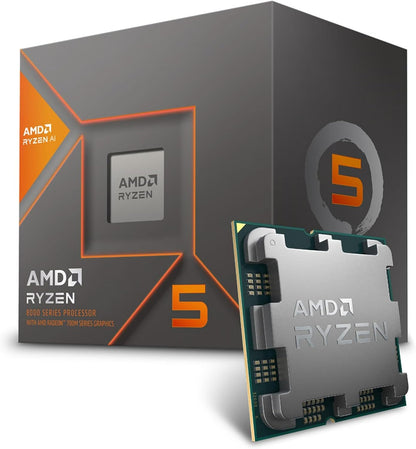 AMD Ryzen 5 8600G Desktop Processor – 6 Core, 12 Thread, Up to 5.0 GHz, 22MB Cache, Radeon 760M Graphics, AM5, 65W