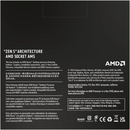 AMD Ryzen 9 9900X Desktop Processor – 12 Cores / 24 Threads, Up to 5.6GHz, 76MB Cache, Radeon Graphics, AM5, 120W