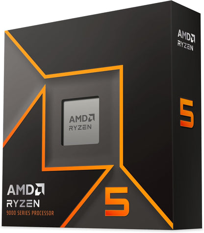 AMD Ryzen 5 9600X Desktop Processor – 6 Cores / 12 Threads, Up to 5.4GHz, 38MB Cache, Radeon Graphics, AM5, 65W