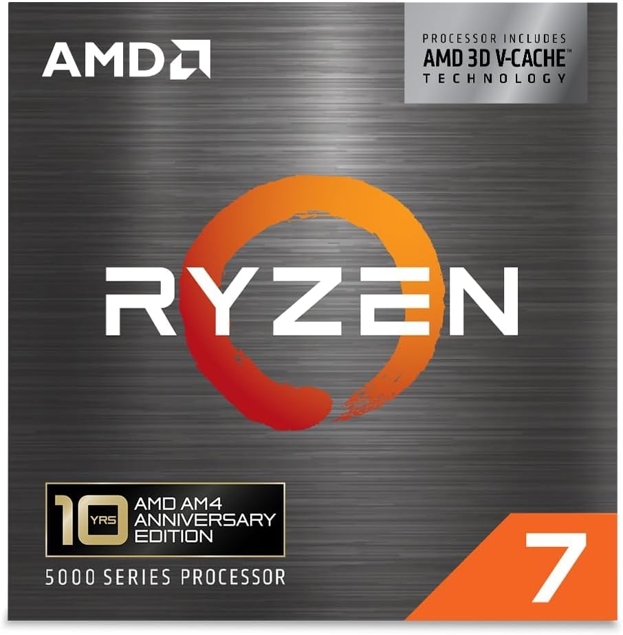 AMD Ryzen 7 5800X3D 10th Anniversary Edition Desktop Processor – 8 Core, 16 Thread, AM4, DDR4